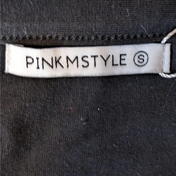 PINKMSTYLE Drop Shoulder Black and White Striped Long Knit Cardigan Size S NWT - Picture 6 of 7